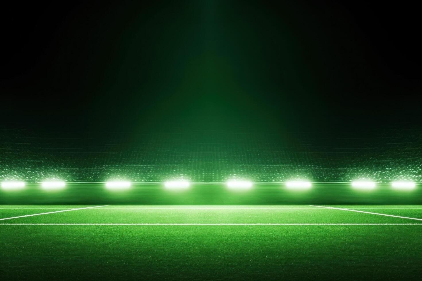 Green soccer field. Illustration photo