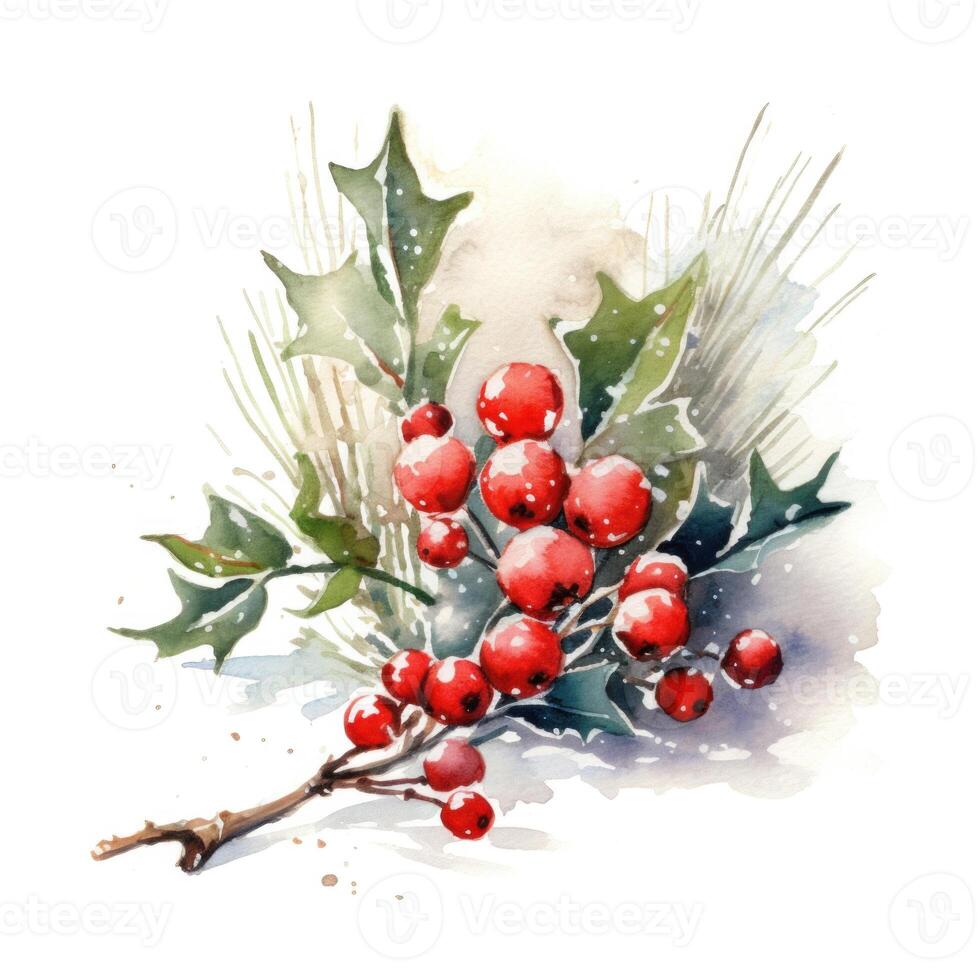 Christmas composition watercolor. Illustration photo