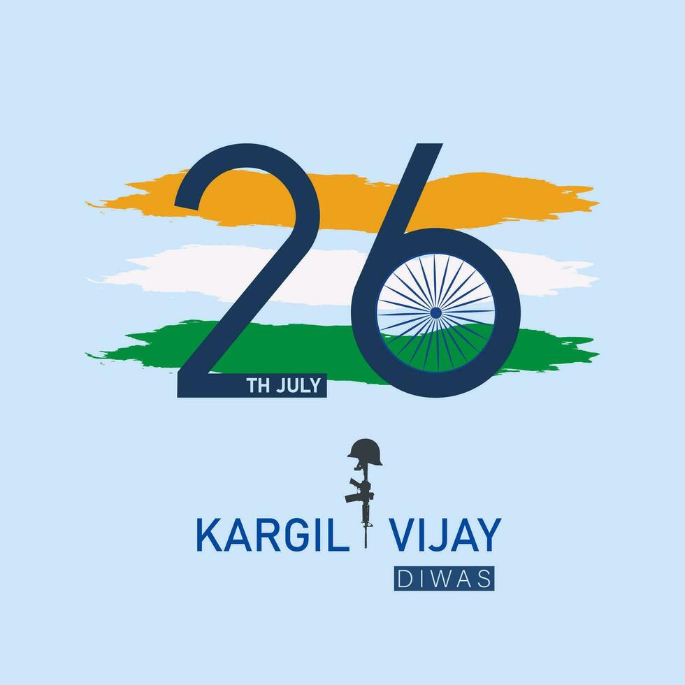 Kargil Vijay-illustration of an abstract concept for Kargil Vijay Diwas vector