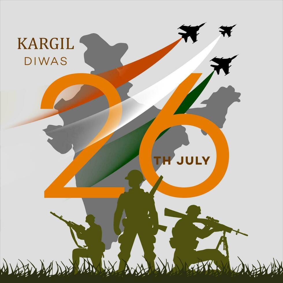 kargil vijay-ilustracion de resumen concepto para kargil vijay diwas y personas vector