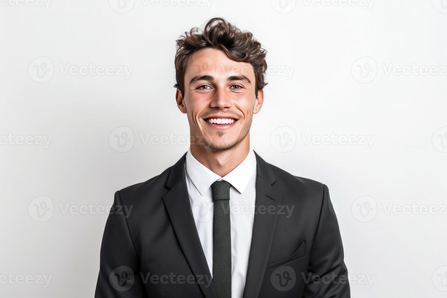 Portrait of smiling businessman. Illustration photo