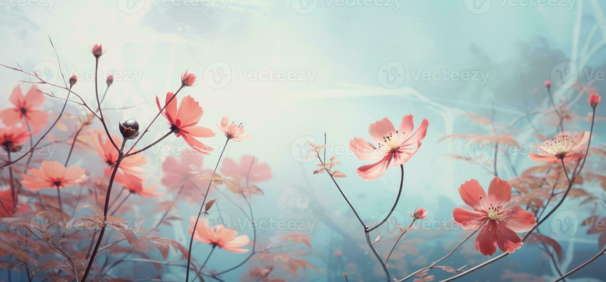 rosado amapola flores antecedentes. ilustración ai generativo foto