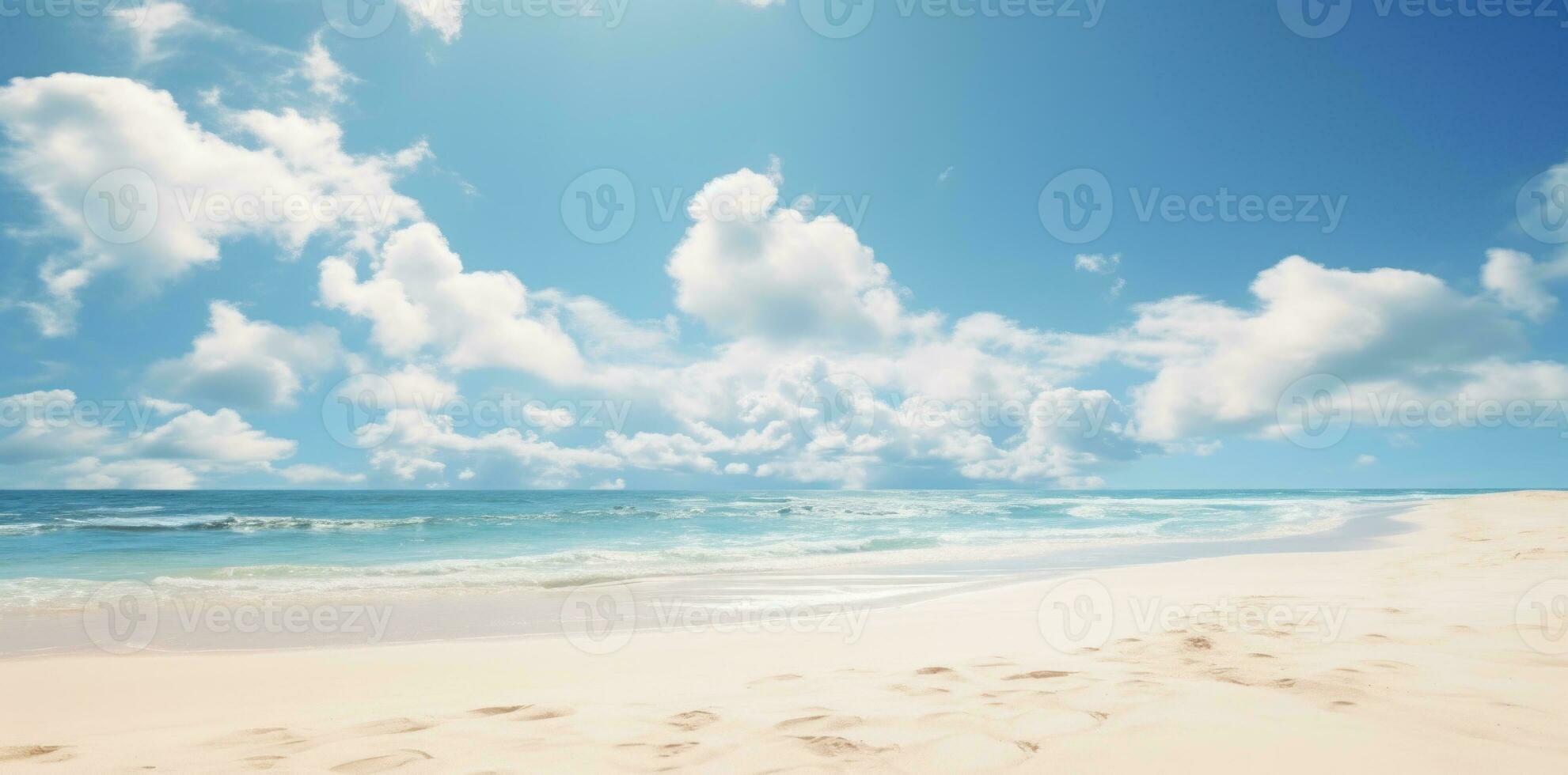 Tropical beach. Illustration AI Generative photo