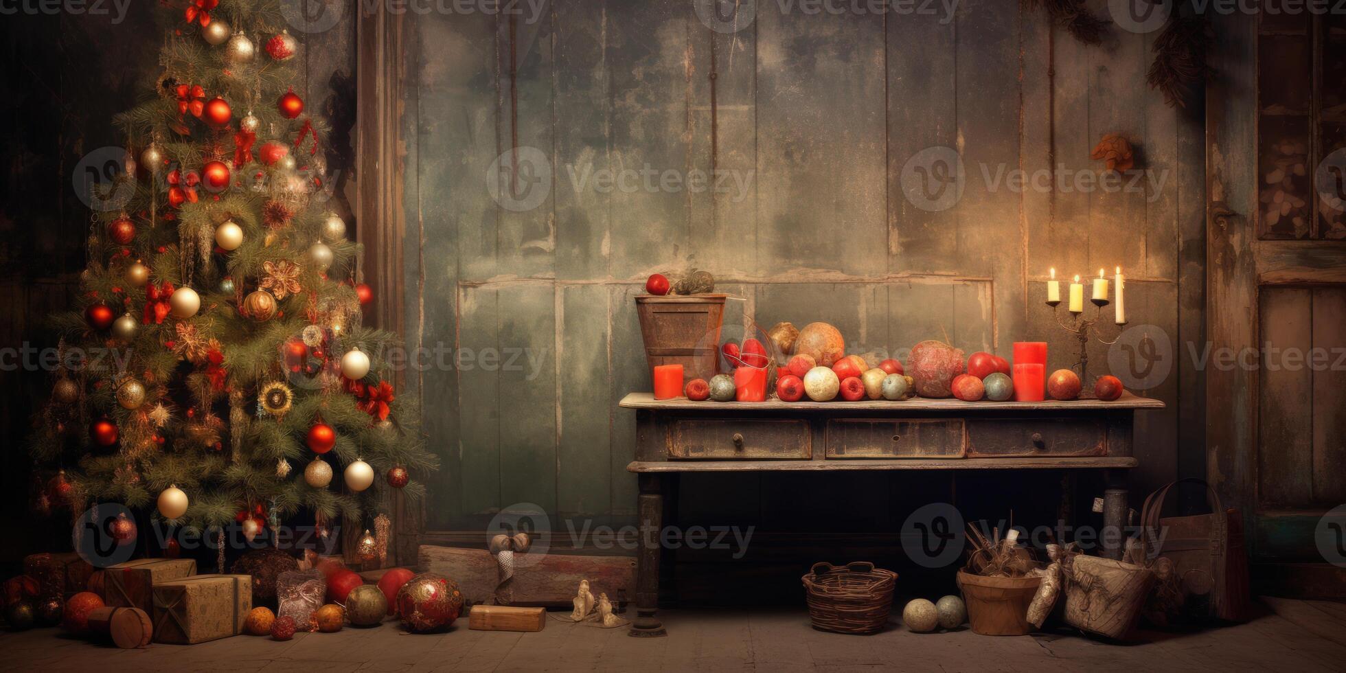 Christmas Holiday background. Illustration AI Generative photo