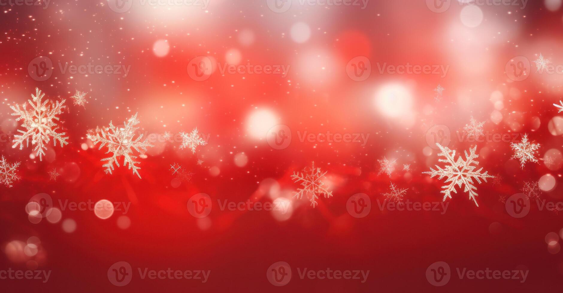 Red Christmas Lights Background. Illustration AI Generative photo