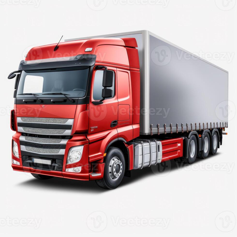 Red Truck Isolated. Illustration photo