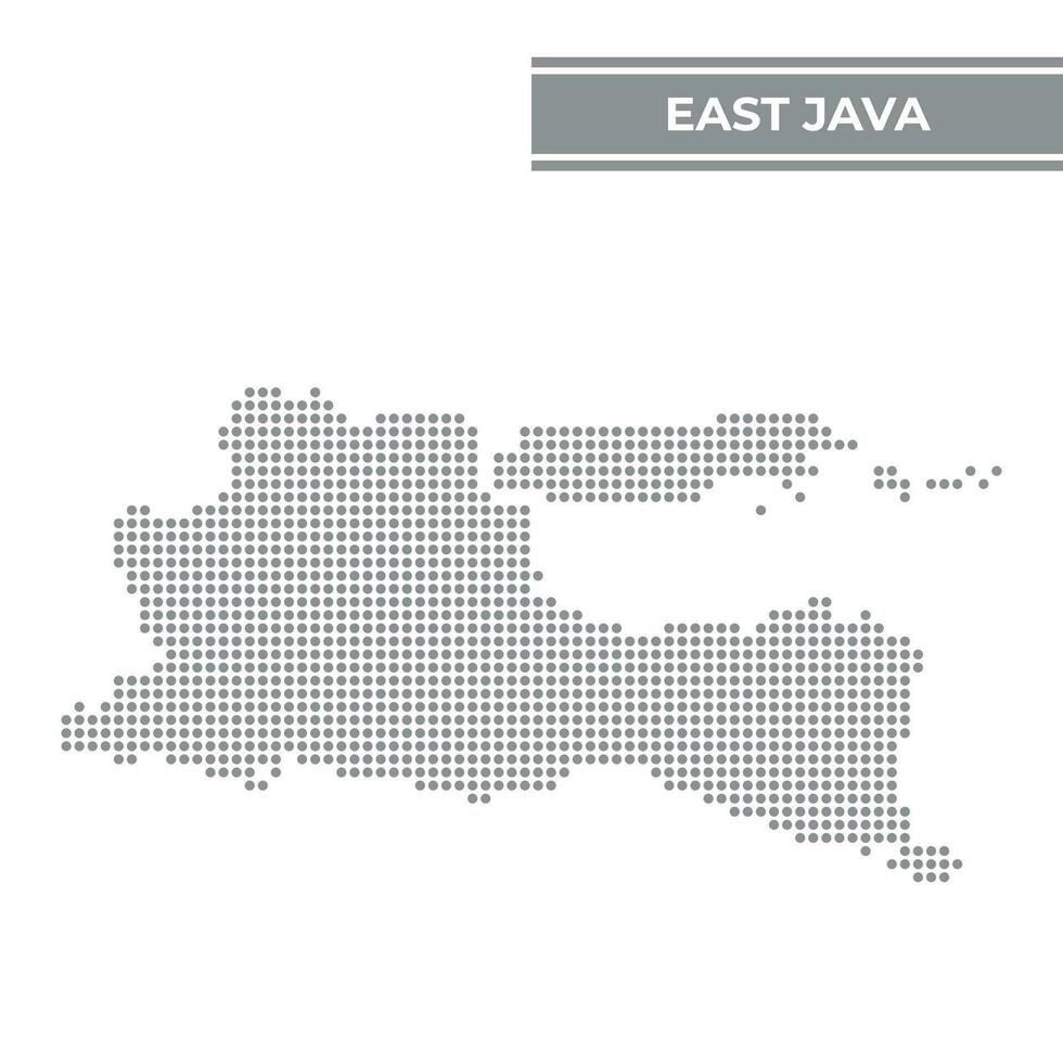 punteado mapa de este Java es un provincia de Indonesia vector