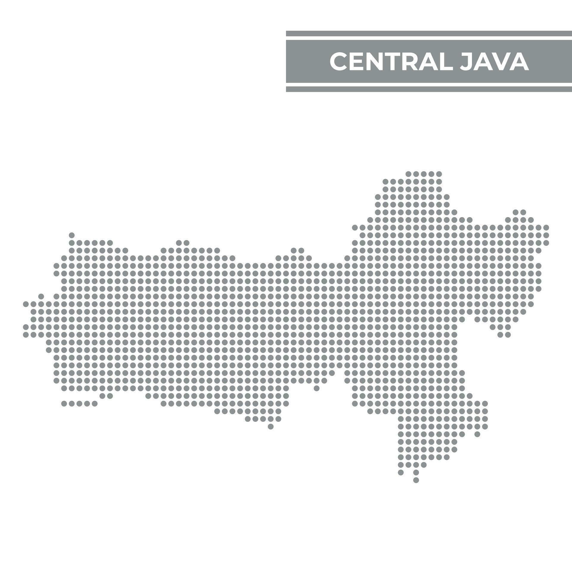 Dotted map of Central Java is a province of Indonesia 25527988 Vector ...