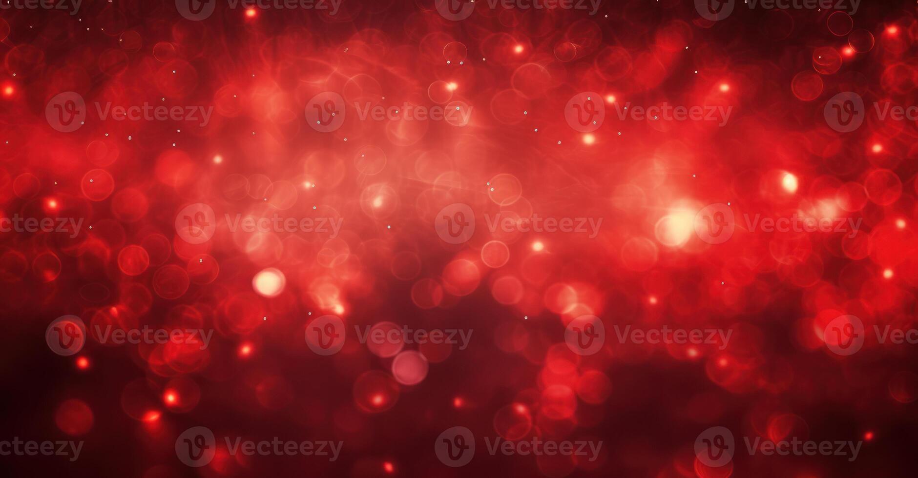 Red Christmas Lights Background. Illustration AI Generative photo