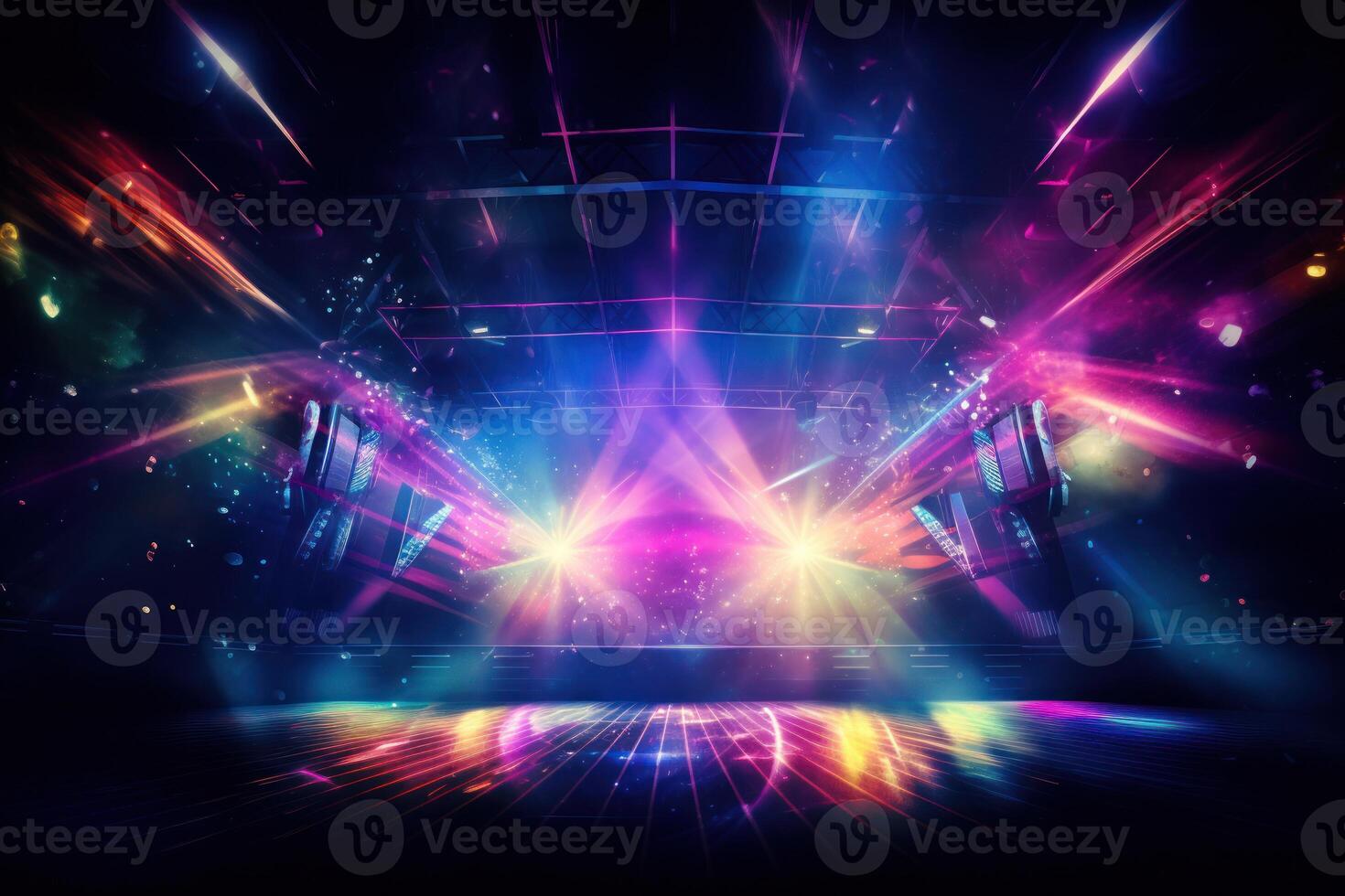 Night club neon background. Illustration photo