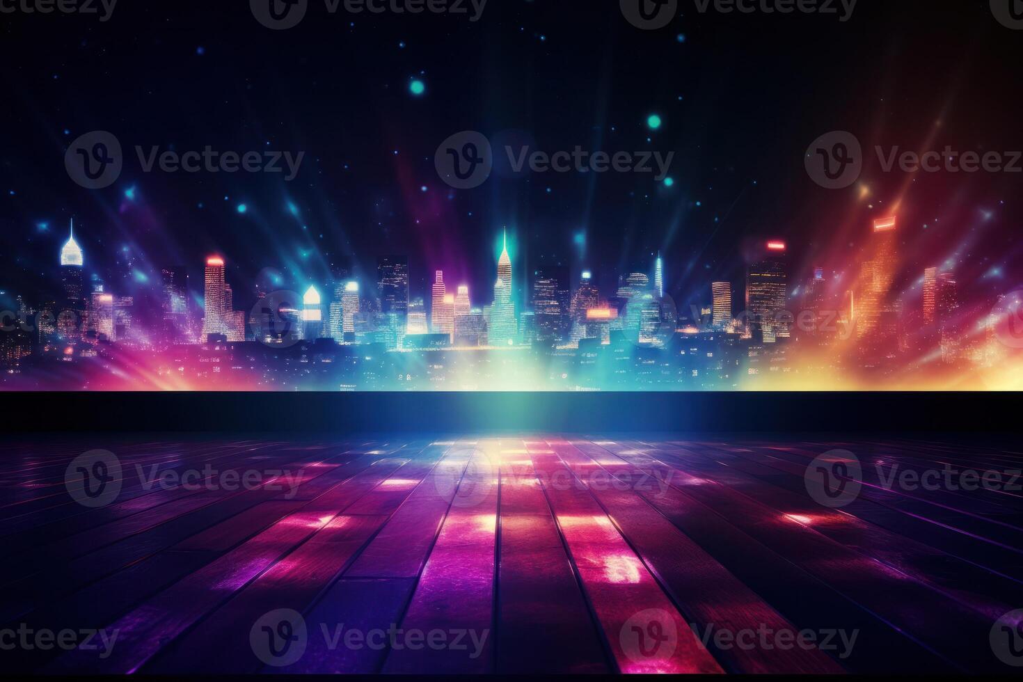 Night club neon background. Illustration photo