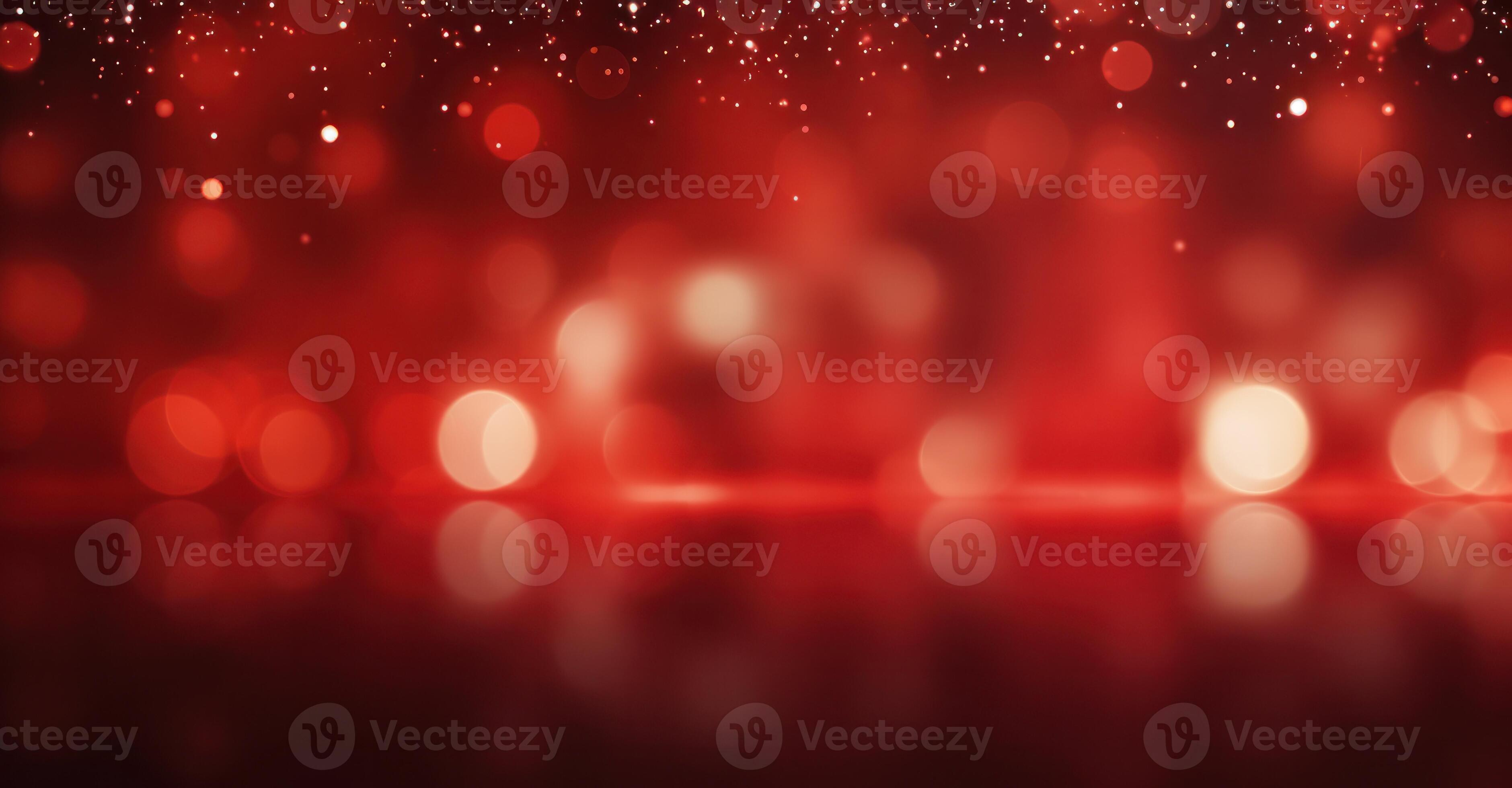 Red Christmas Lights Background. Illustration AI Generative 25528151