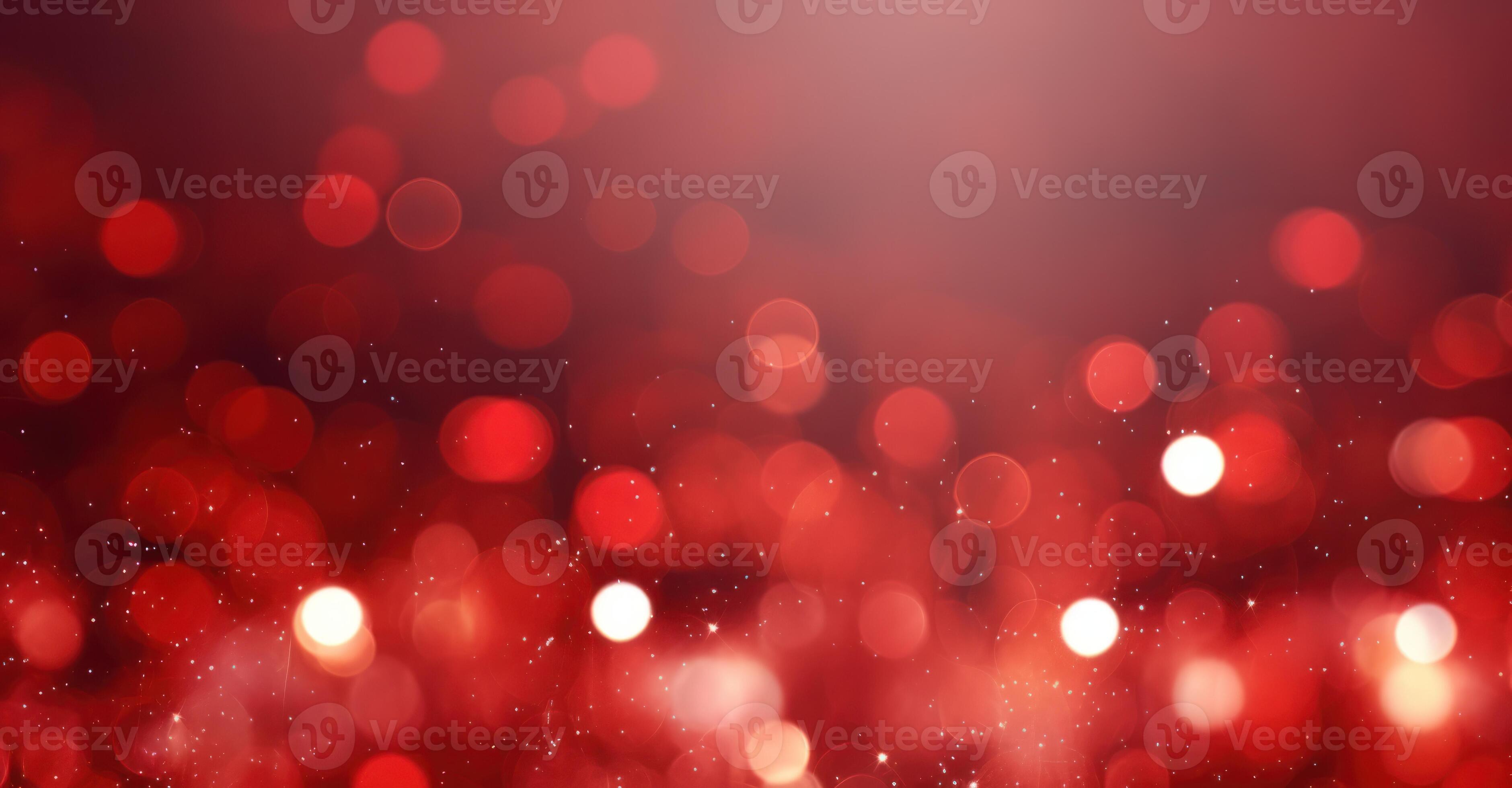 Red Christmas Lights Background. Illustration AI Generative 25528170