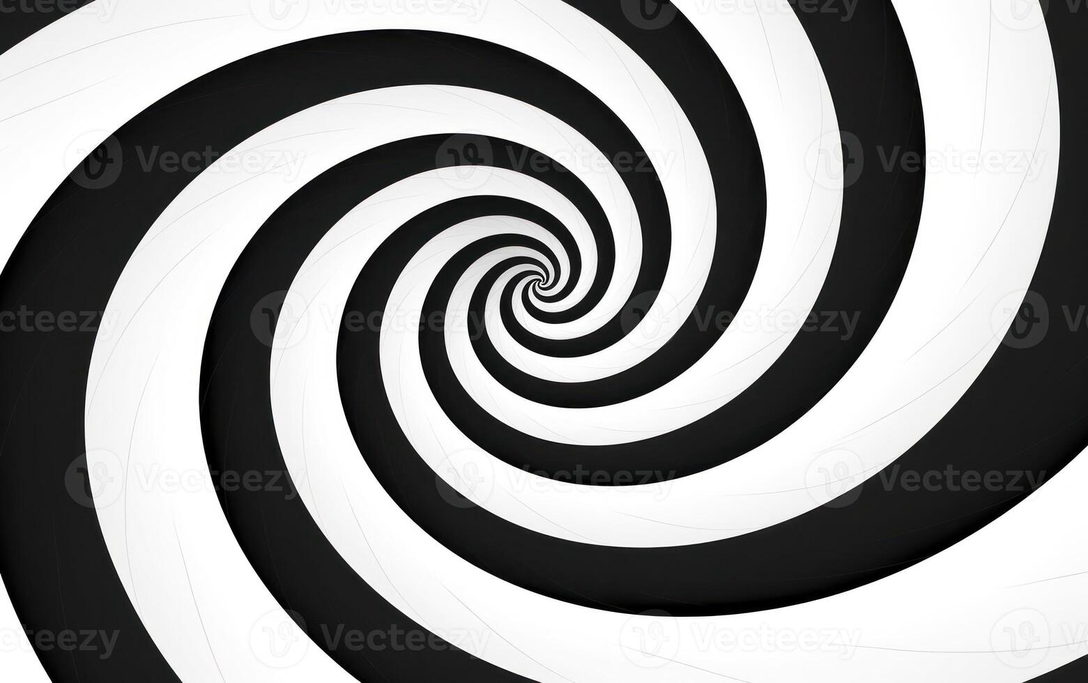 negro y blanco espiral antecedentes. ilustración ai generativo foto