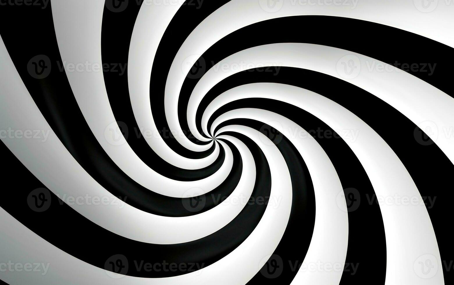 Black and white spiral background. Illustration AI Generative photo