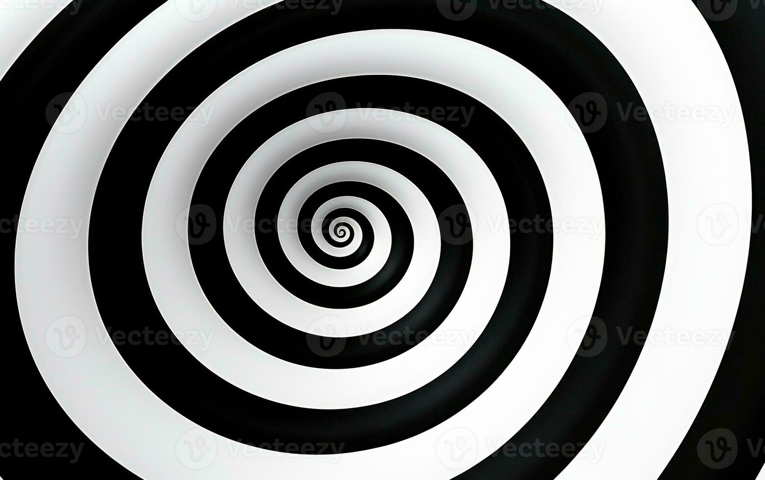 Black and white spiral background. Illustration AI Generative photo