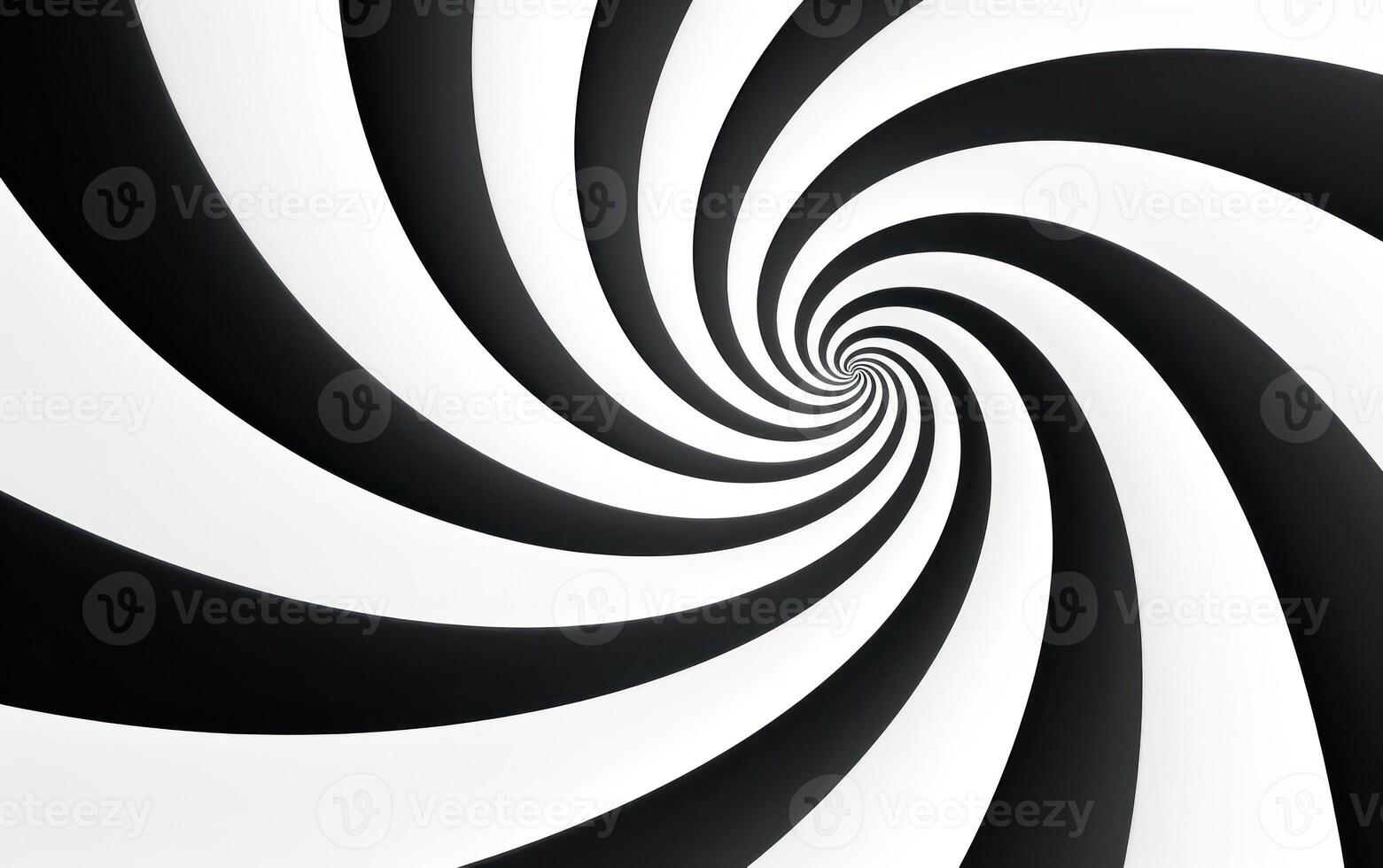 Black and white spiral background. Illustration AI Generative photo