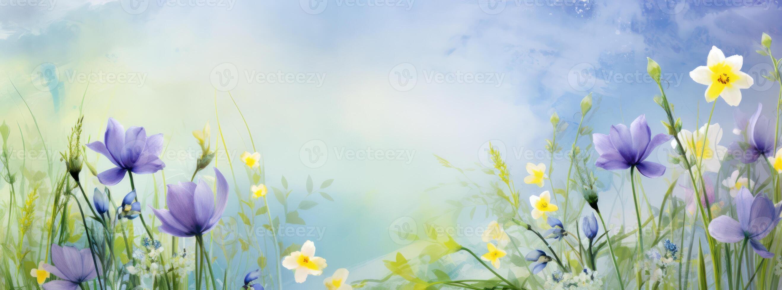 Watercolor floral background. Illustration photo