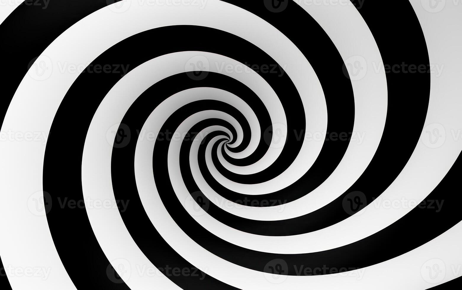 negro y blanco espiral antecedentes. ilustración ai generativo foto