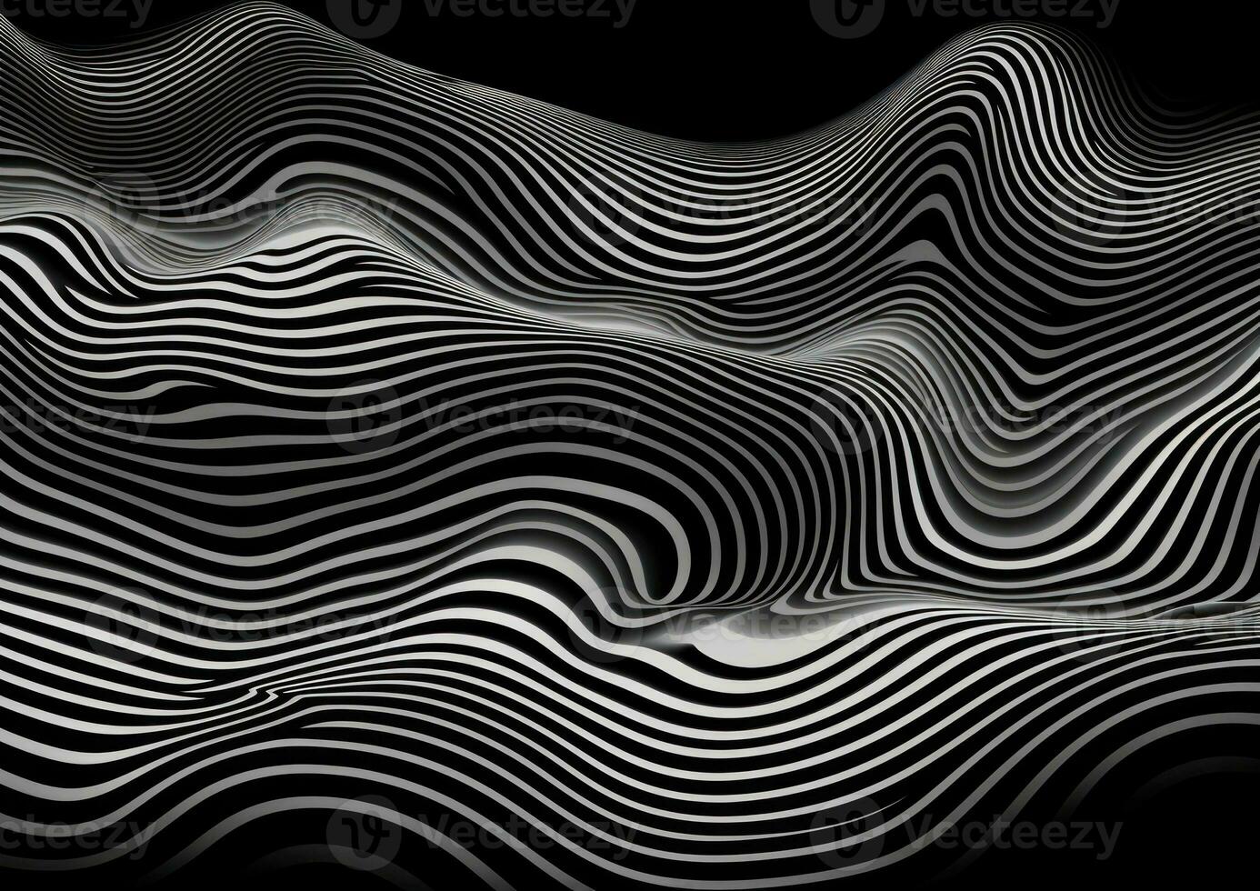 Black amd white abstract background. Illustration AI Generative photo