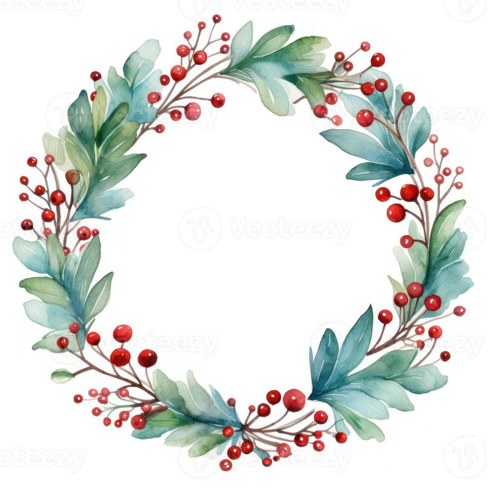 Watercolor Christmas winter background. Illustration photo