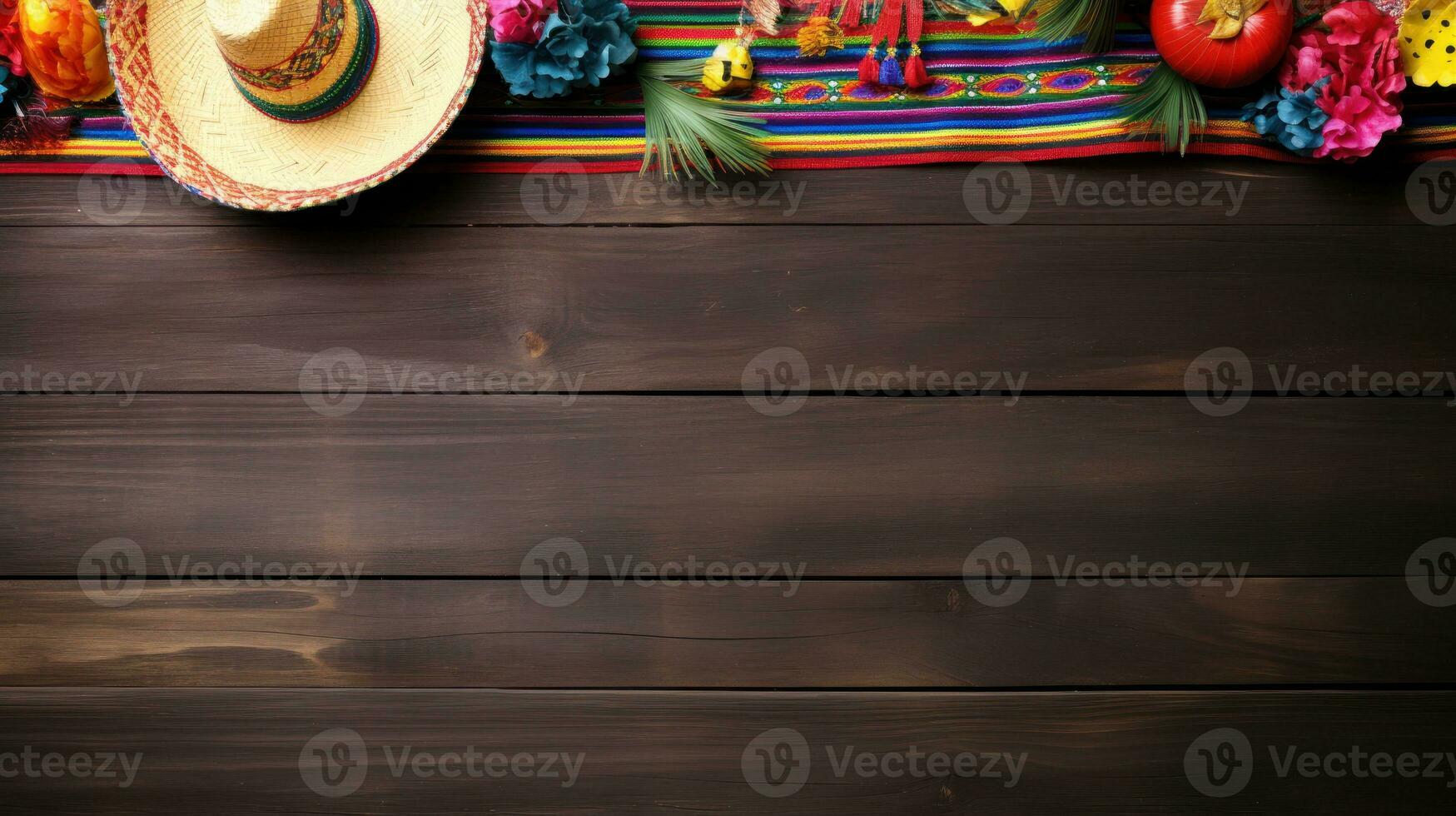 Mexican holiday background Illustration AI Generative photo