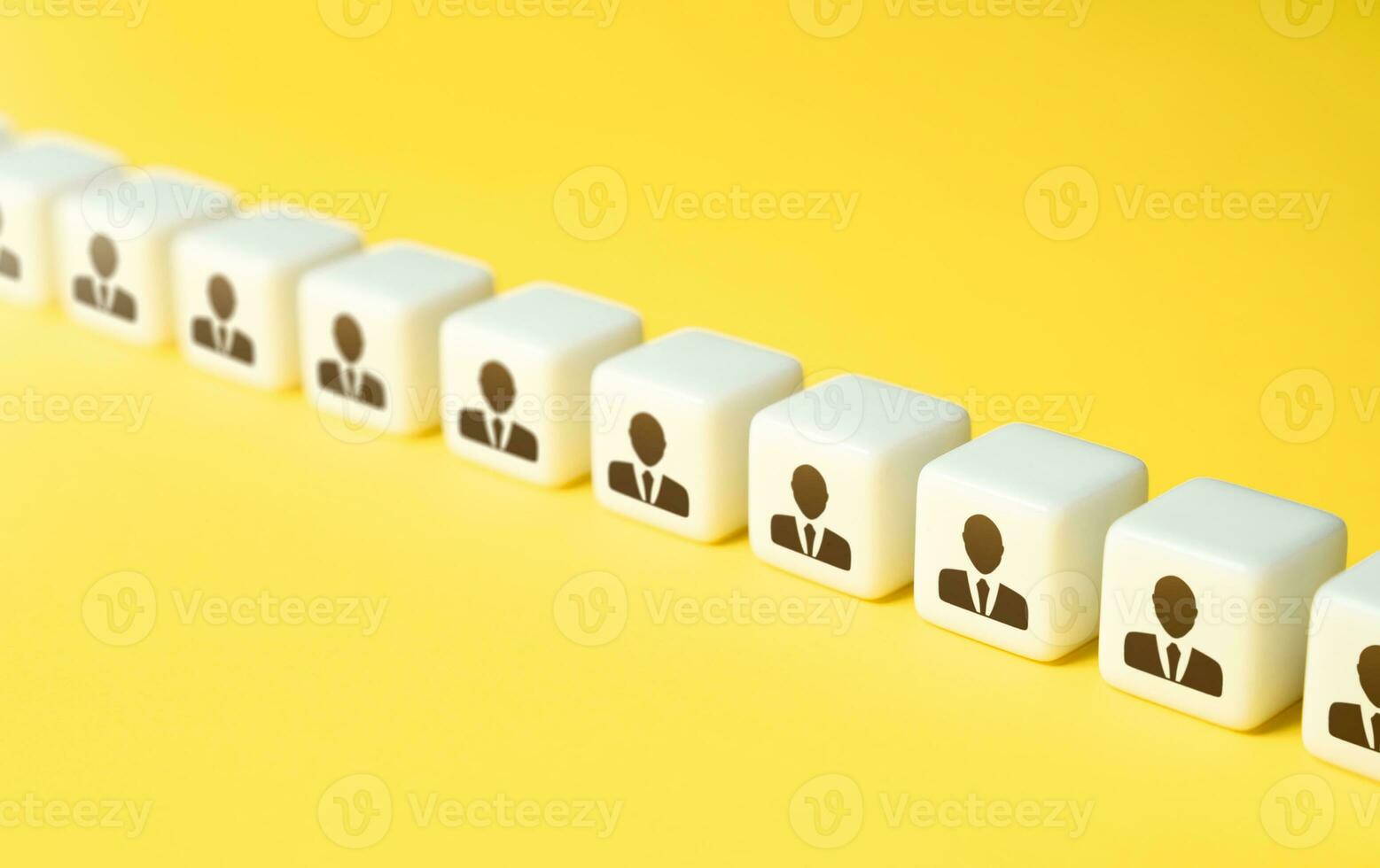 Chain row of people. Human resources and work force. Staffing and recruiting candidates. Building social working relationships. Personnel management photo