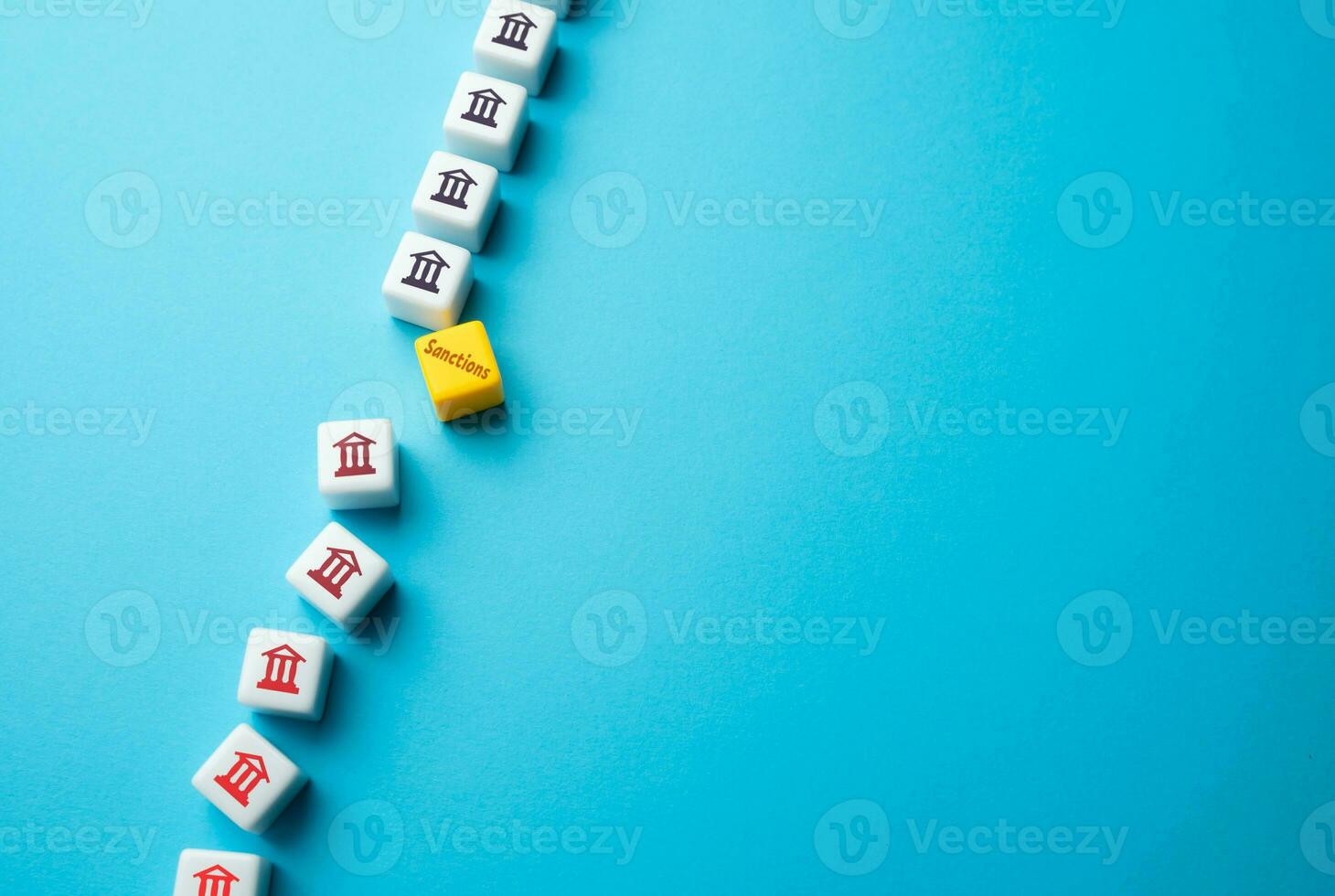 Imposing sanctions on banks and the banking system. More banks are disconnected from international payment system. Economic and political pressure. Far-reaching consequences photo