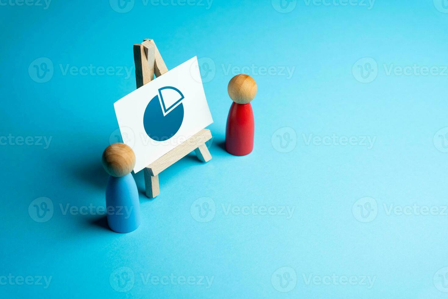 Financial report presentation. Growth in profits, value of stocks shares. Deposit revenue. Make a good deal. Successful business. Companys investment opportunities. Stability and resilience photo