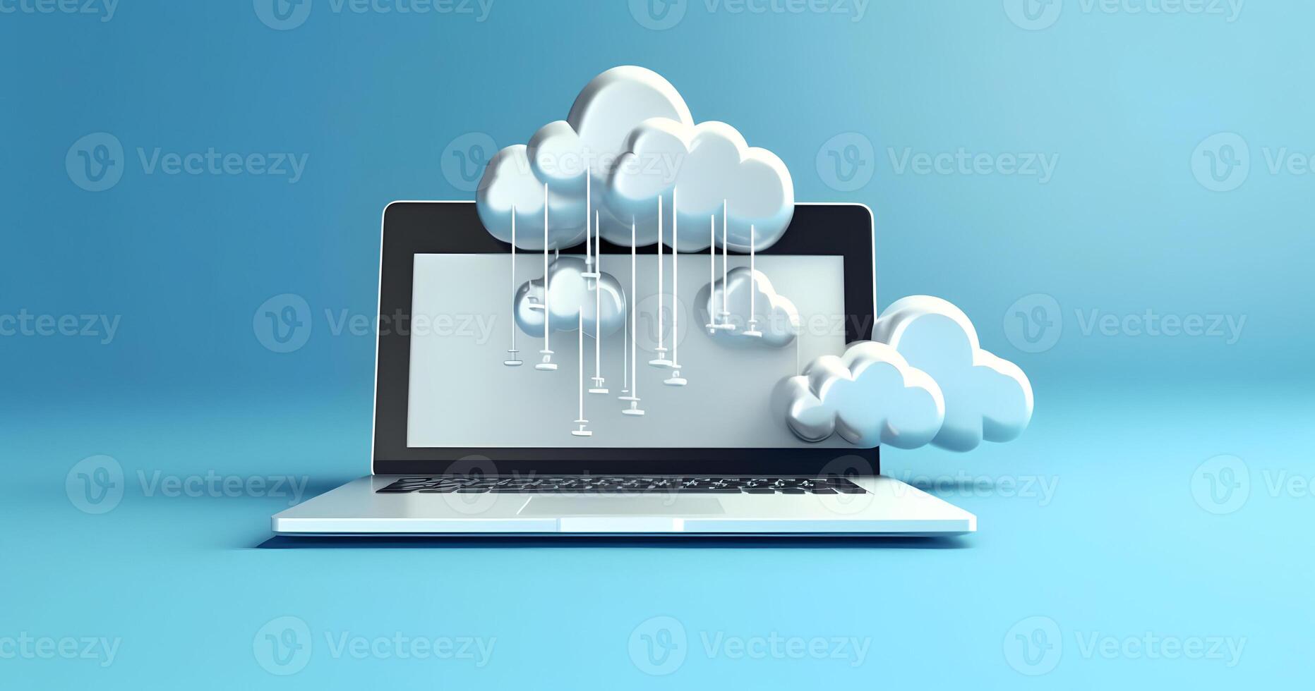 Cloud data storage, database concept illustration. photo