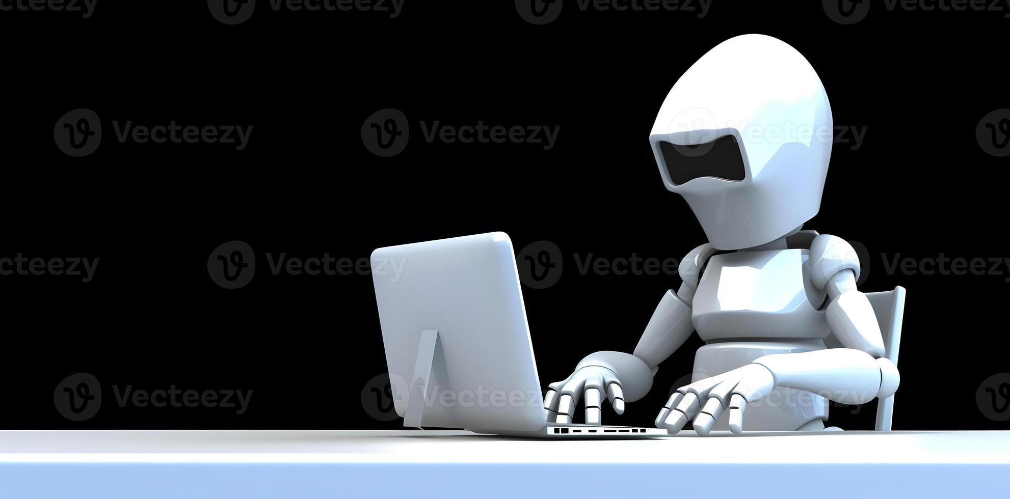 Anonymous robot hacker. Concept of hacking cybersecurity, cybercrime, cyberattack, etc. photo