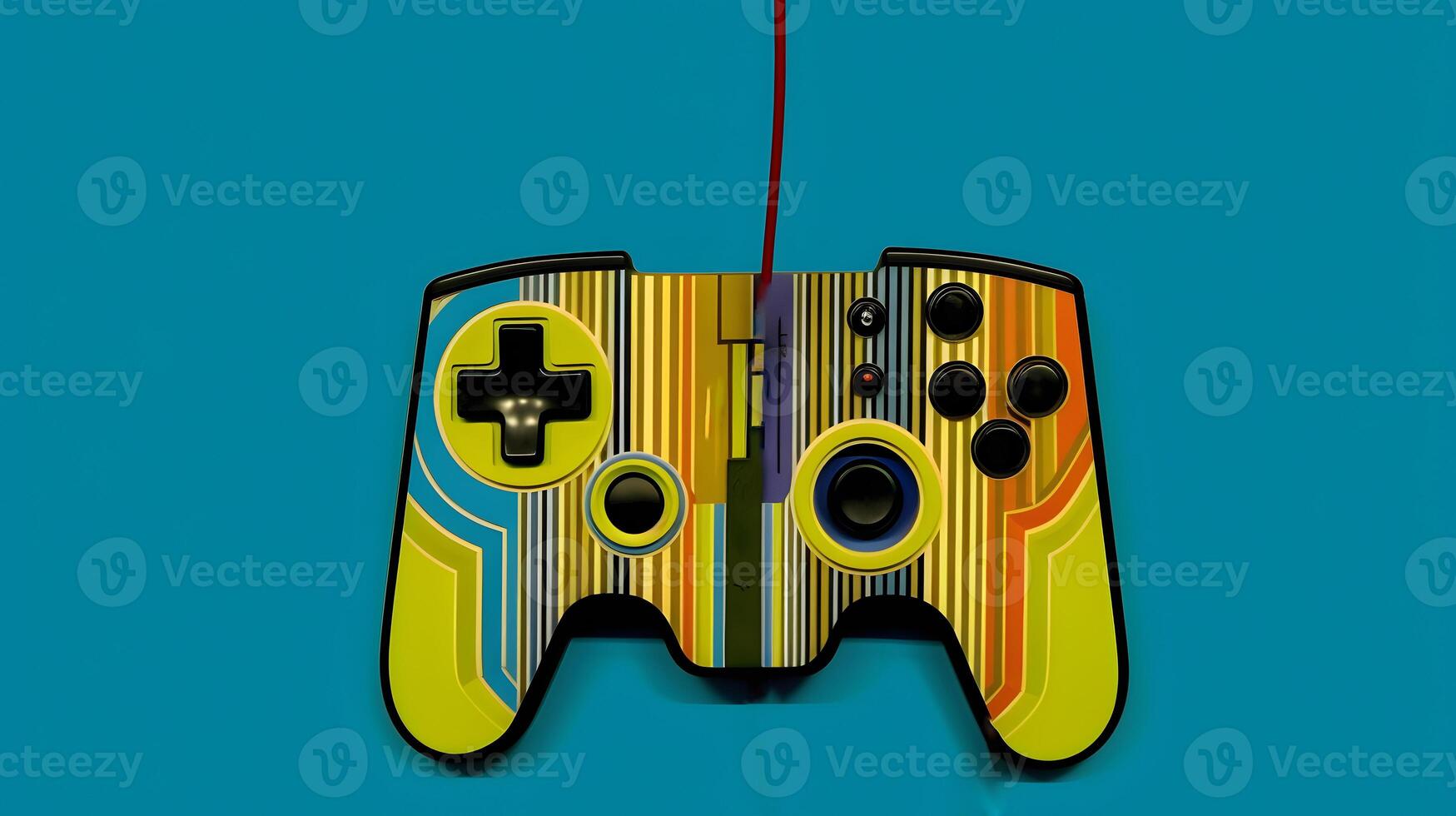 Abstract lines drawing of game controller. photo