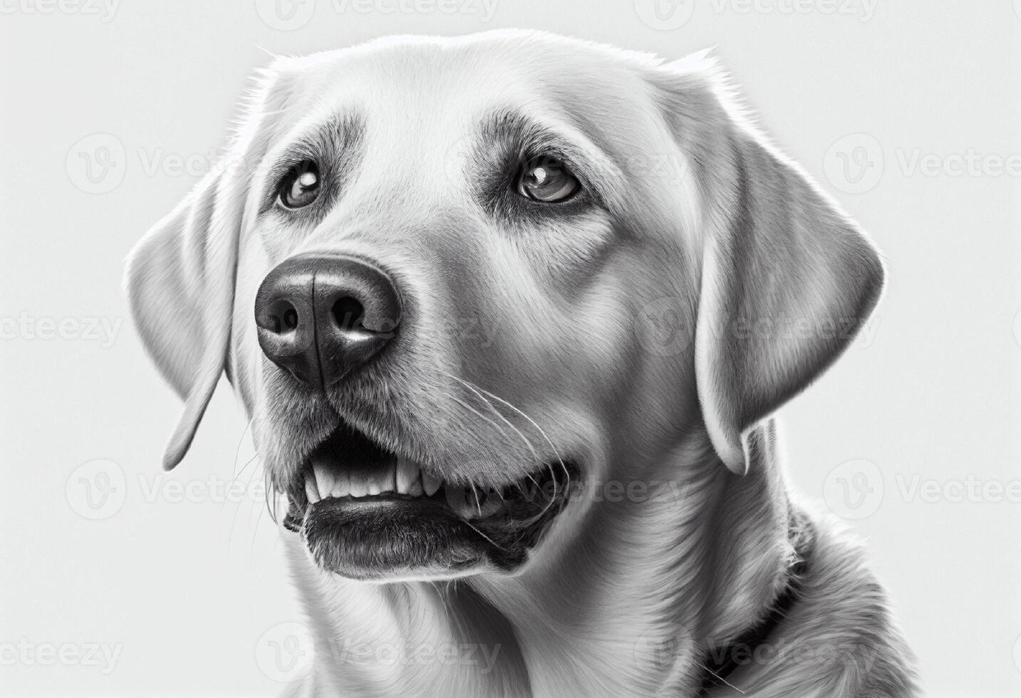Close up portrait of labrador retriever created by photo