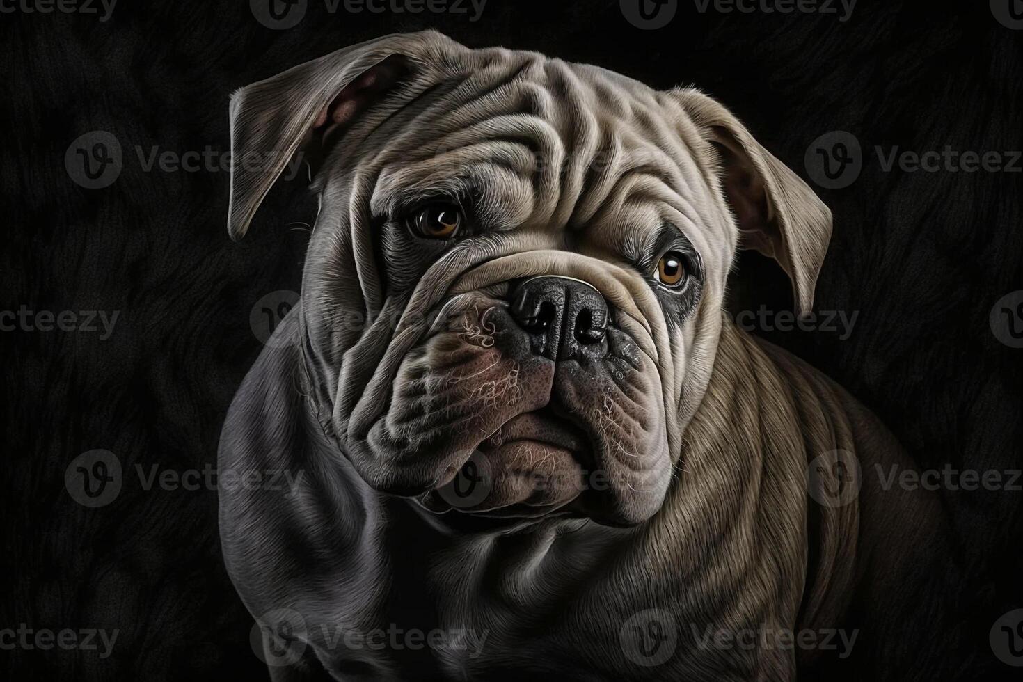 Close-up potrait of bulldog - photo