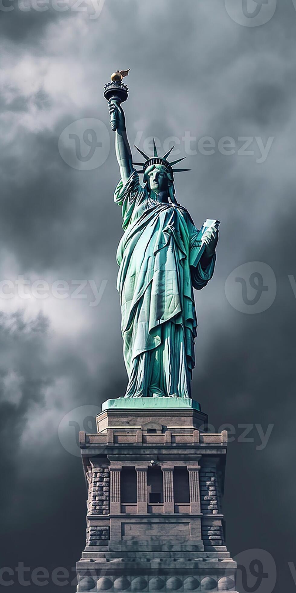 Statue of Liberty in New York City, USA. The statue is the symbol of