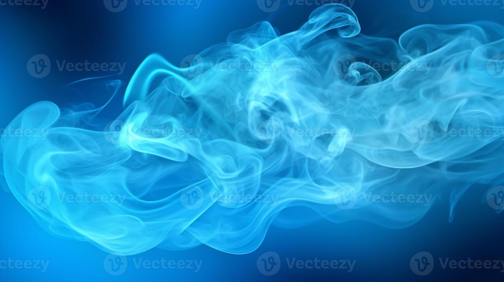 Abstract blue smoke on a dark background. Texture. Design element. photo