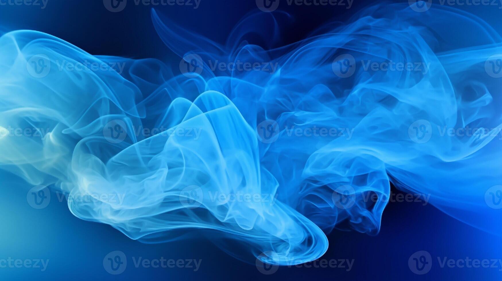 Abstract blue smoke on a dark background. Texture. Design element. photo