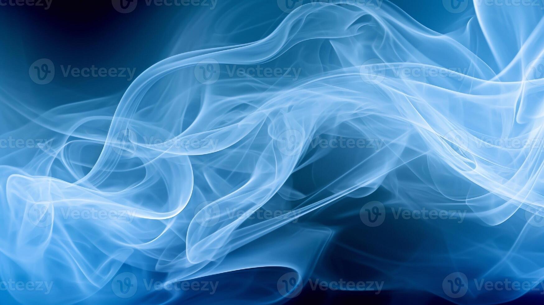 Abstract blue smoke on a dark background. Texture. Design element. photo