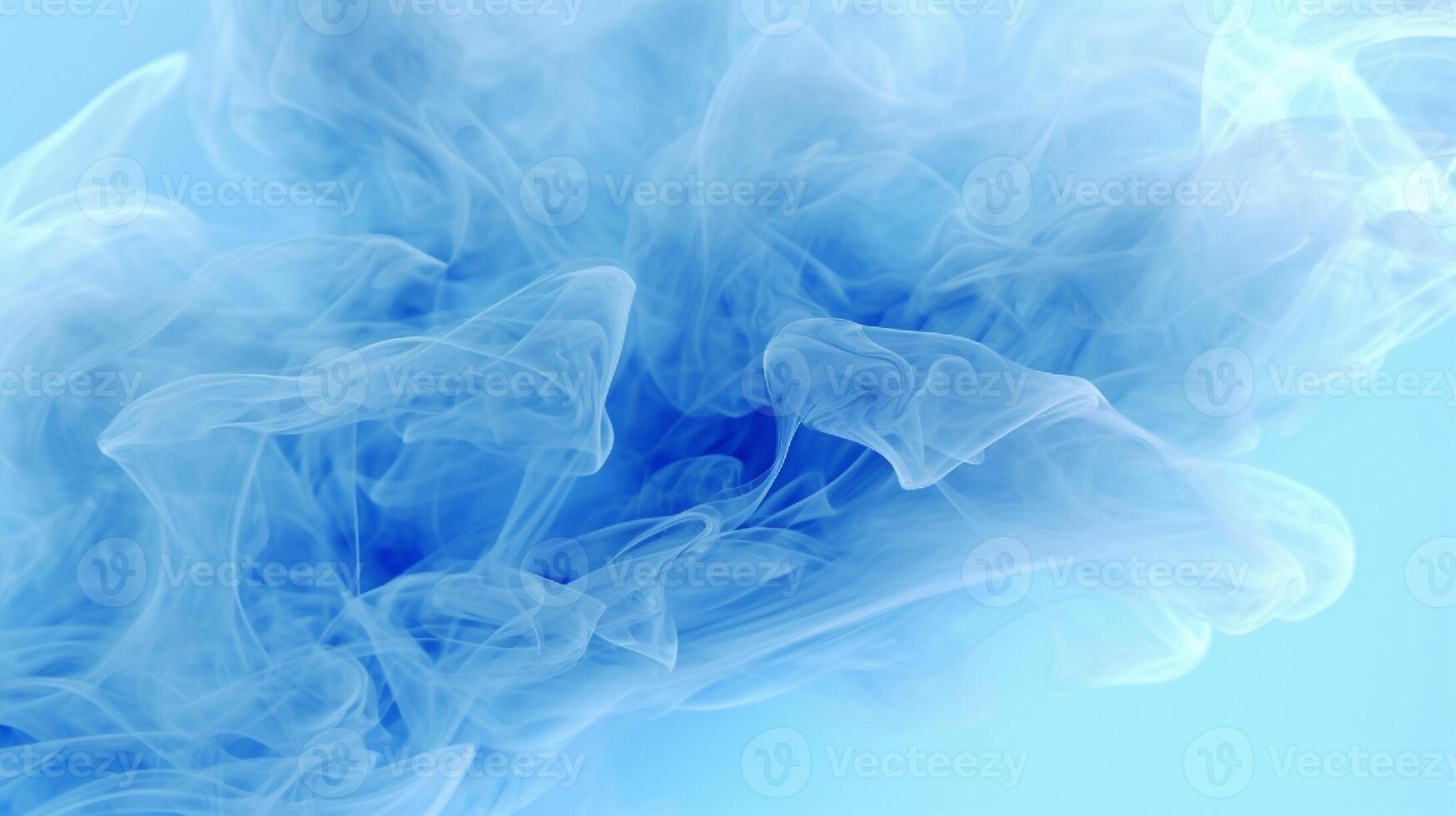 Abstract blue smoke on a dark background. Texture. Design element. photo