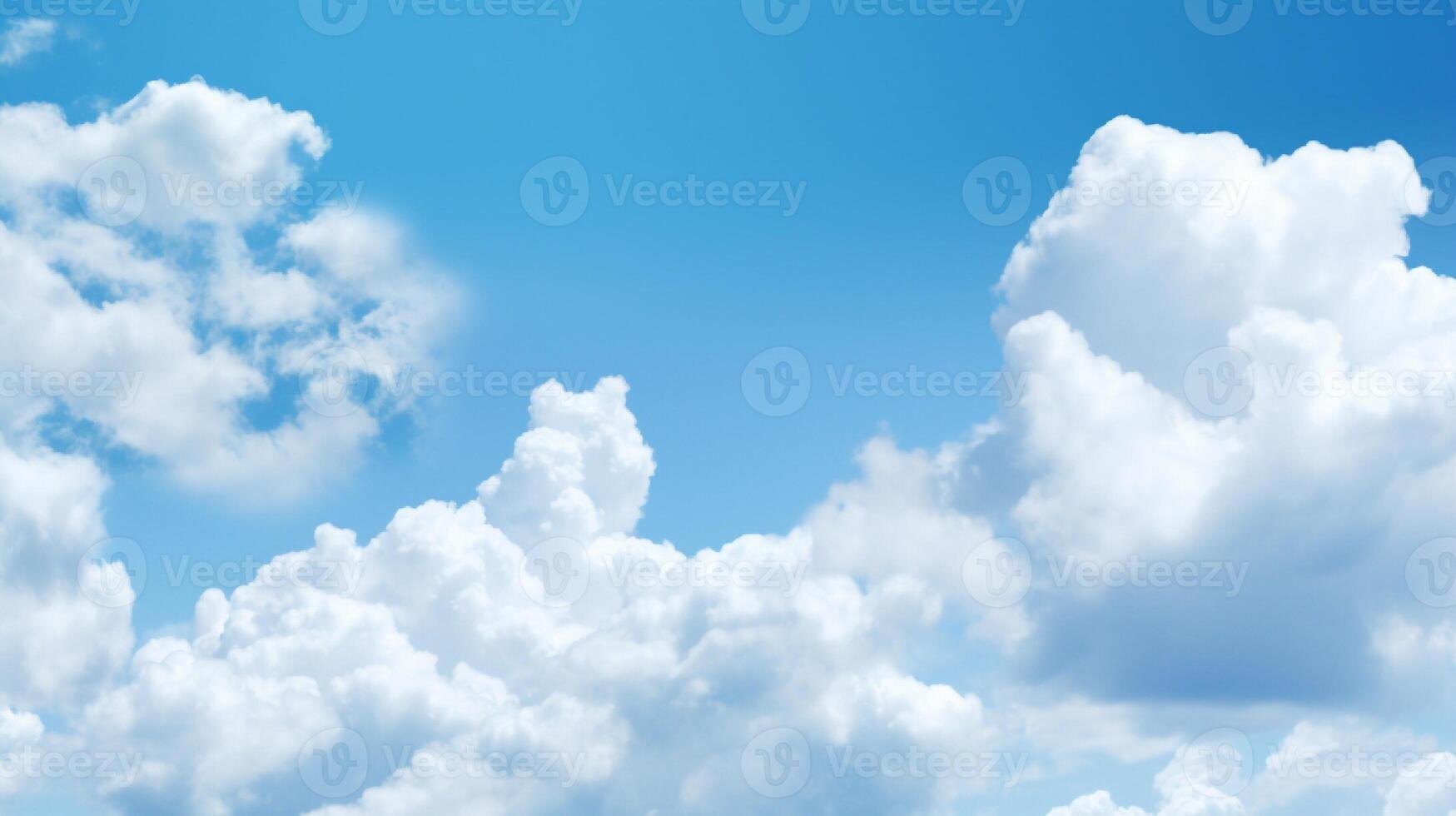 azul cielo antecedentes con blanco nubes cúmulo blanco nubes 3d ilustración foto