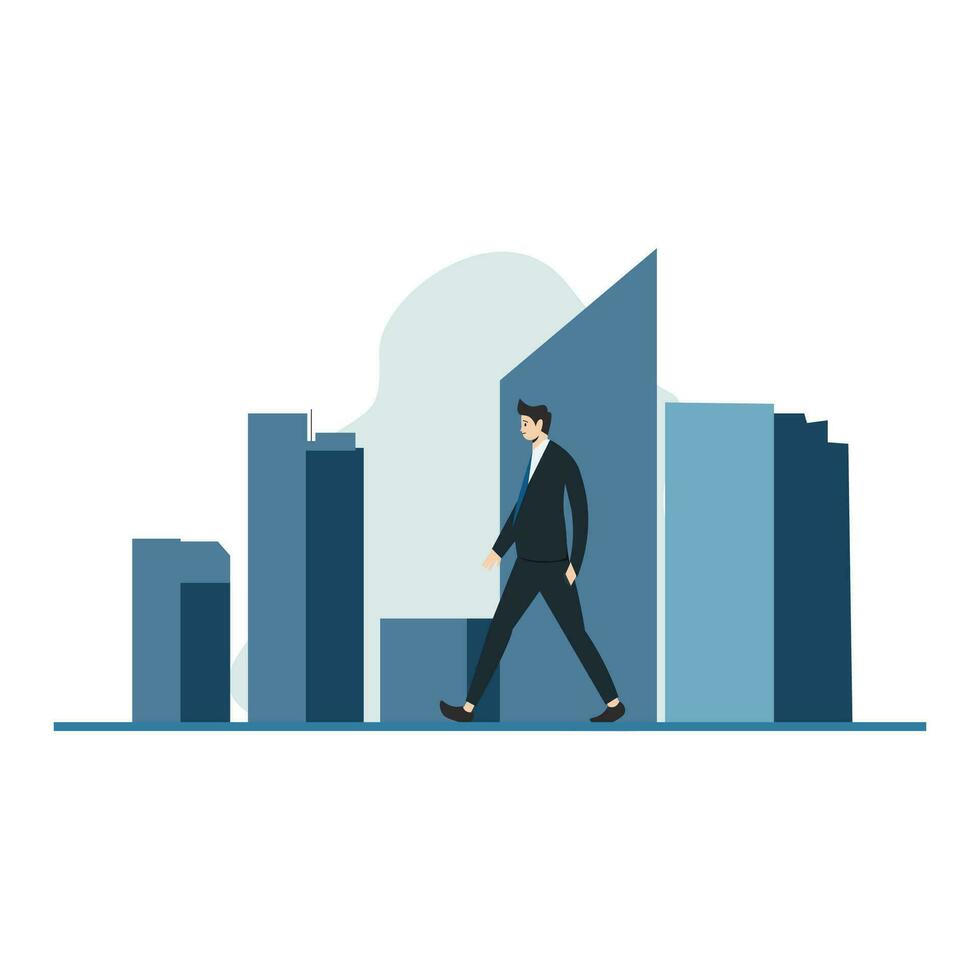 Business grow background flat illustration vector