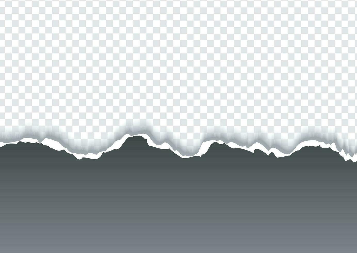 Realistic torn paper with soft shadow on transparent background vector
