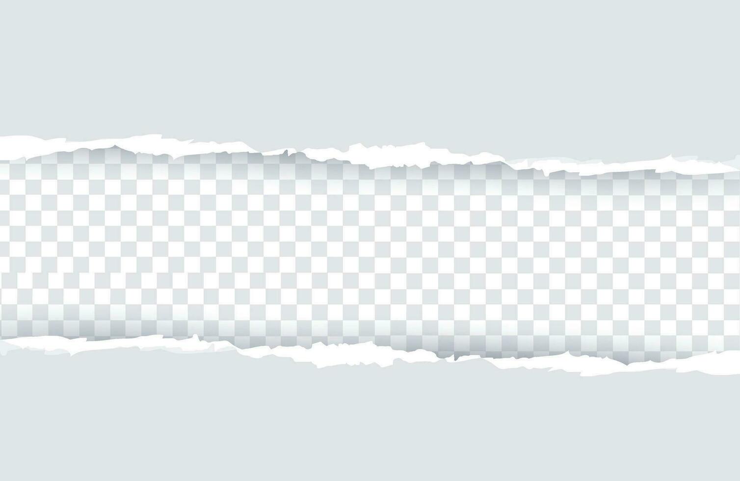 White torn paper with soft shadow vector