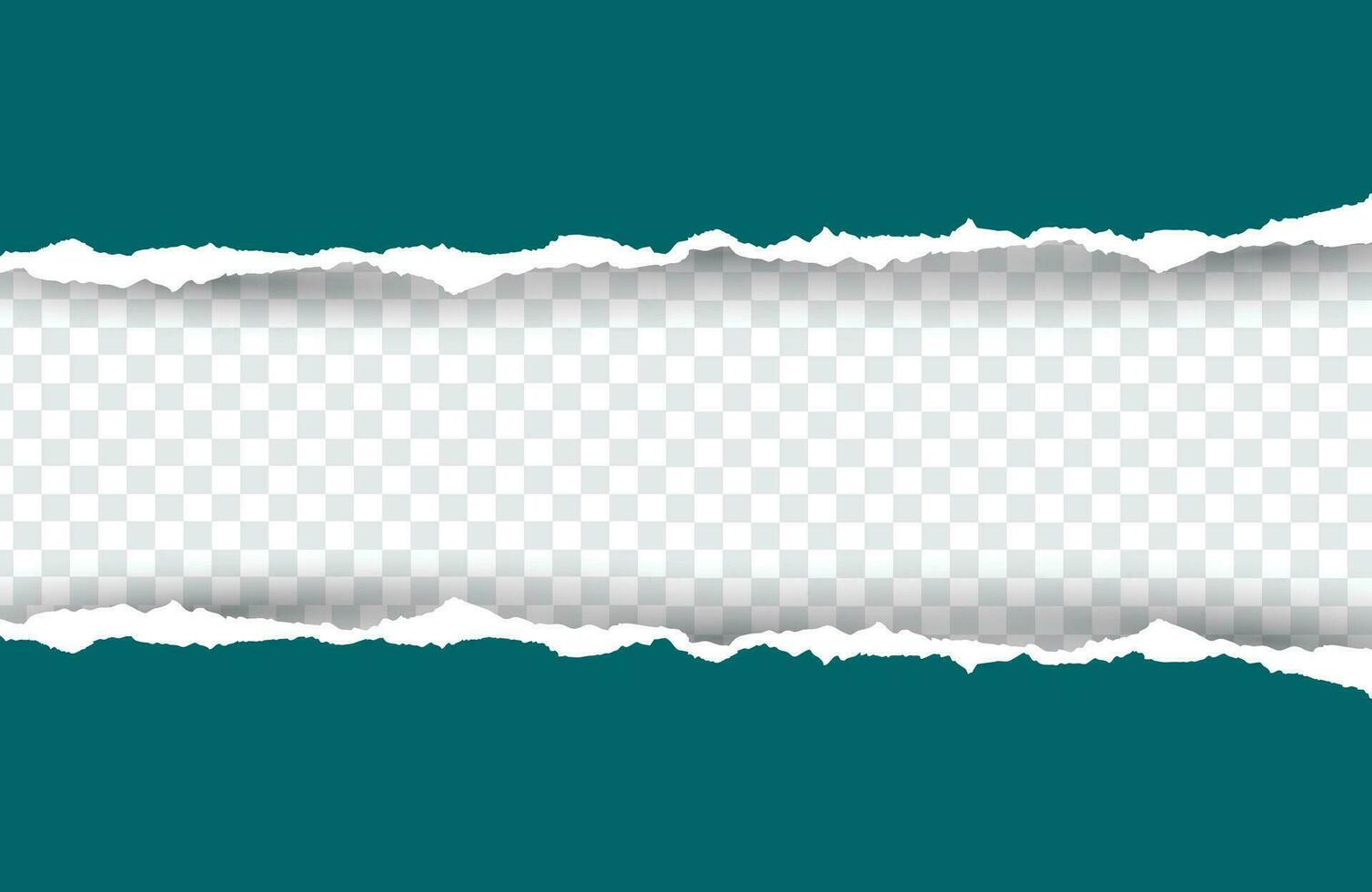 Torn paper , horizontal colourful torn paper with soft shadow vector