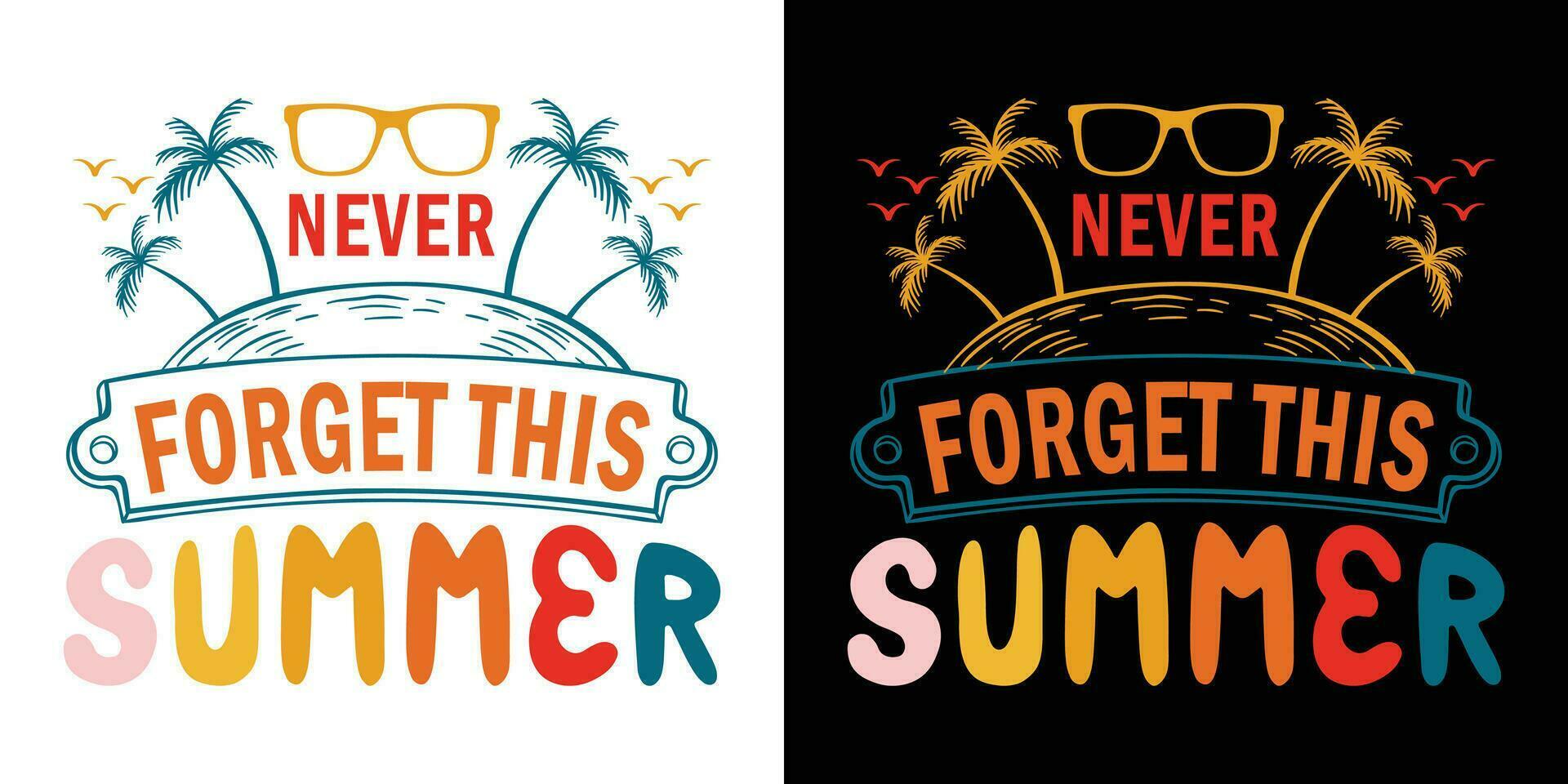 vector vintage summer t-shirt design