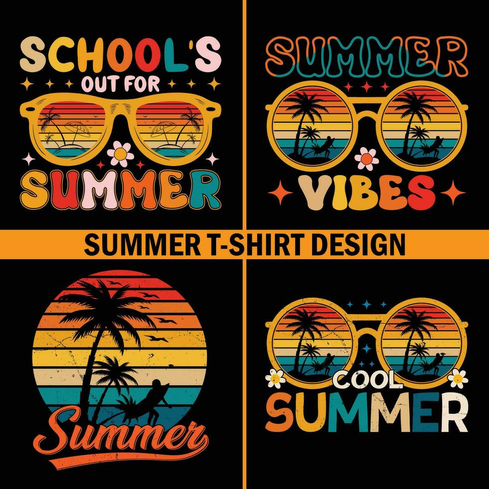 vector vintage summer t-shirt design