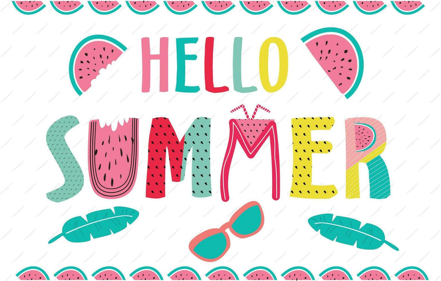 Hello SUMMER vector