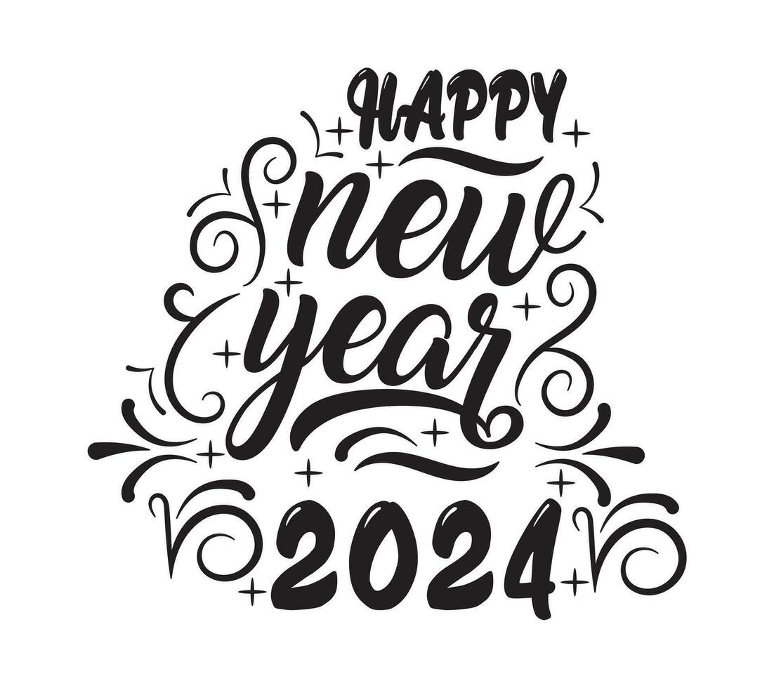 Happy New Year 2024 25535447 Vector Art at Vecteezy