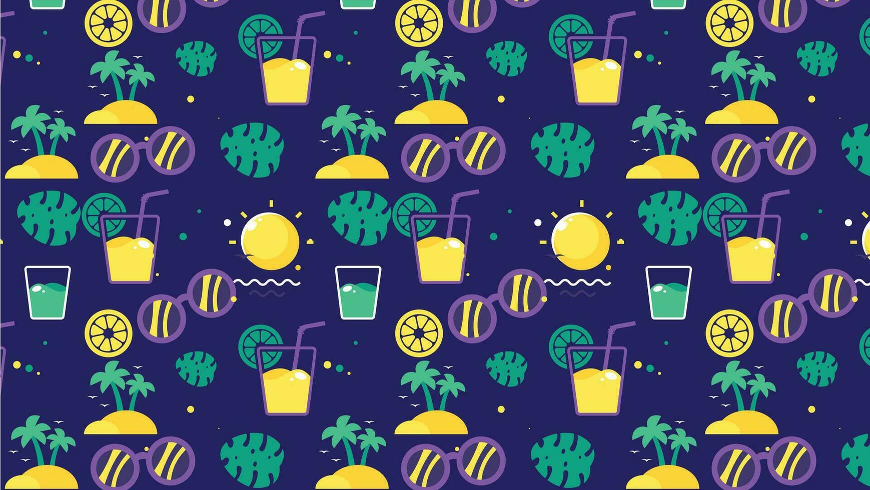 seamless background summer season vector
