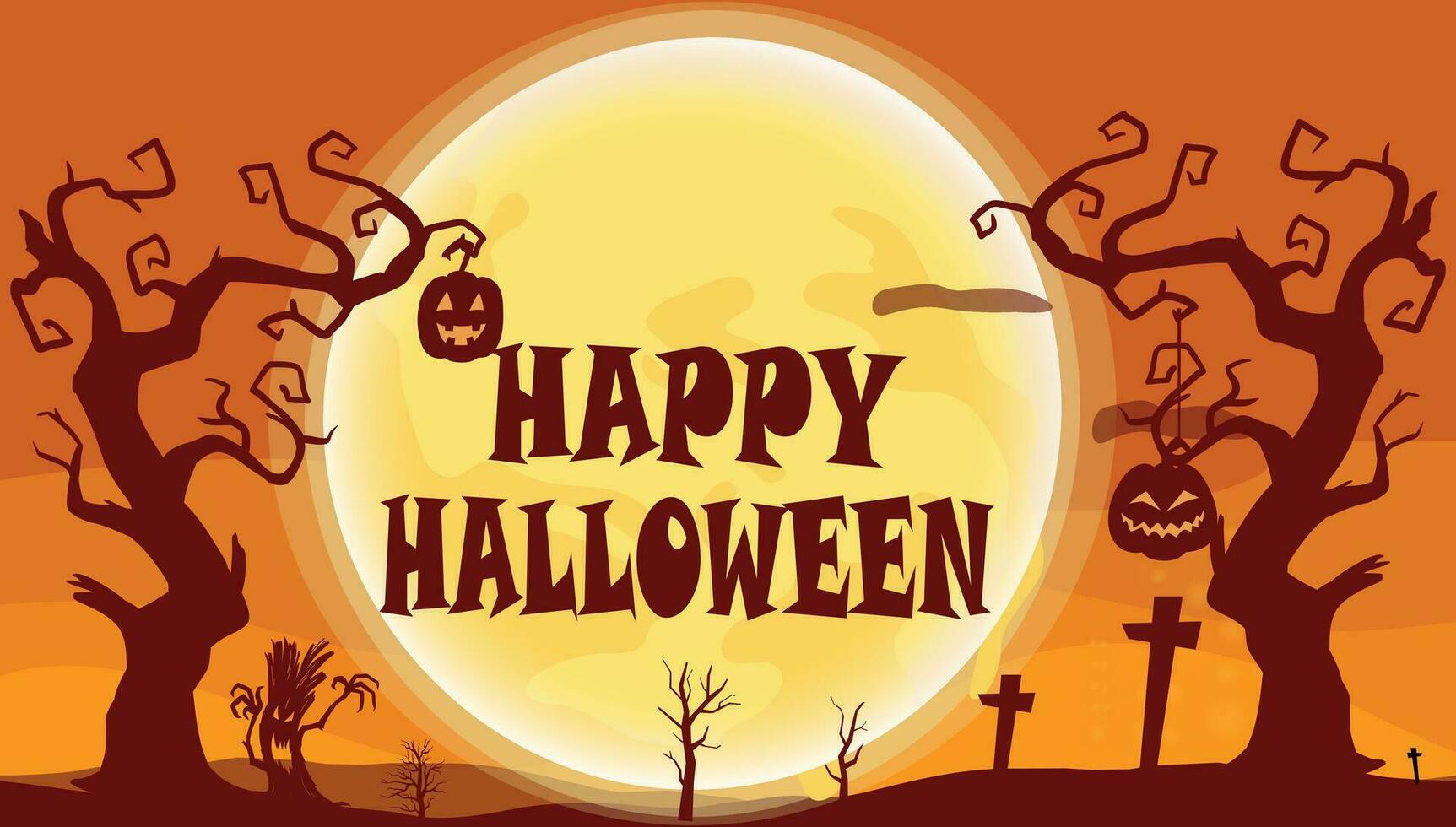 Halloween full moon background vector